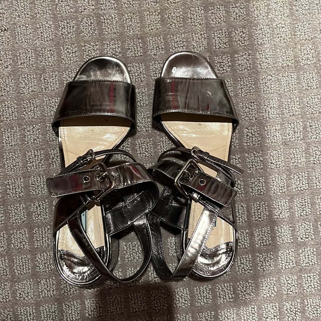 Prada Metallic Sandals
